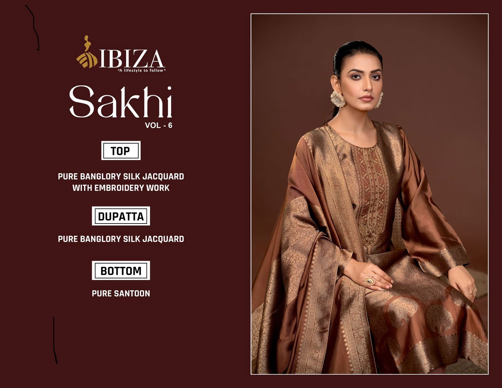 Sakhi Vol 6 By Ibiza Banglory Silk Embroidery Salwar Kameez Wholesale Market In Surat